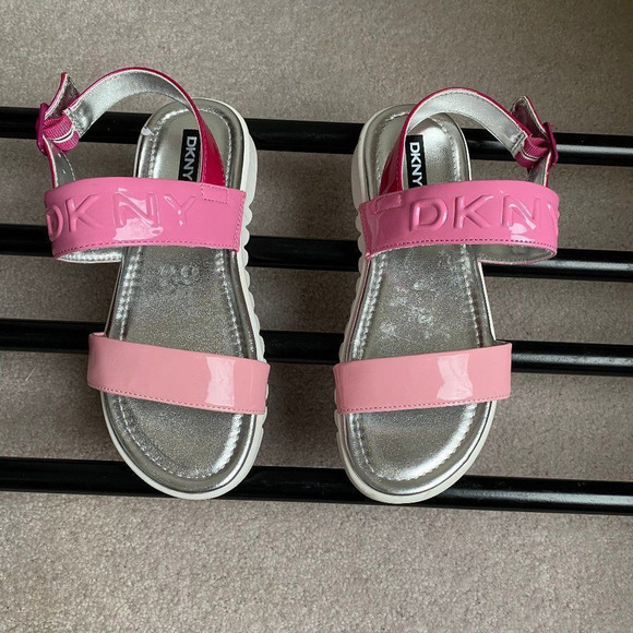DKNY Kids Josie Logo Sandals - NEW NWOB - Picture 2 of 9